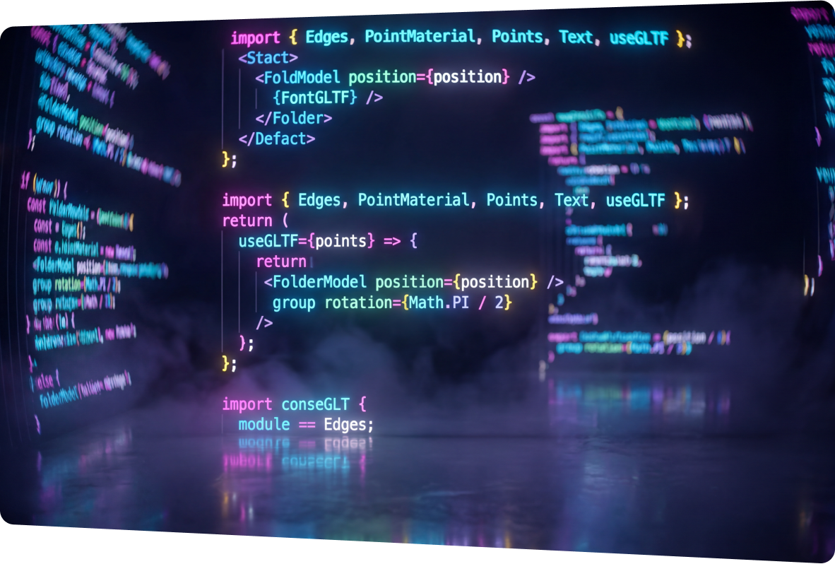 Écran avec lignes de code colorées