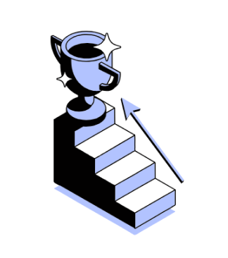 Illustration trophée et marches